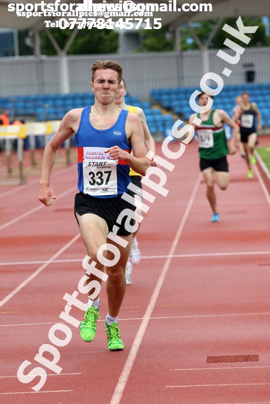 Mens under-20s 1500 metres, Northern Senior and Under-20s Champs., SportsCity, Manchester. Photo: David T. Hewitson/Sports for All Pics
